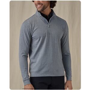 Straight Down Tiberon Quarter Zip Golf Performance Pullover Gray Mens Size XL
